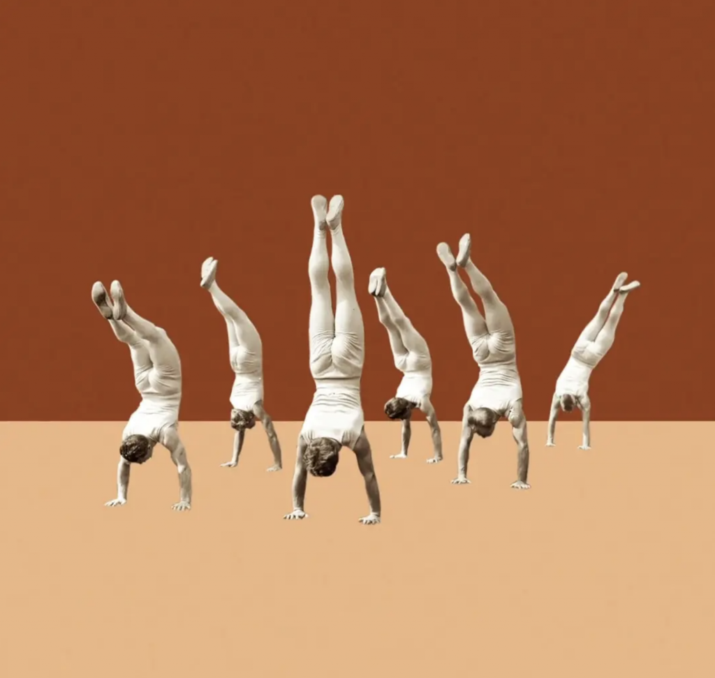 collage animation handstands