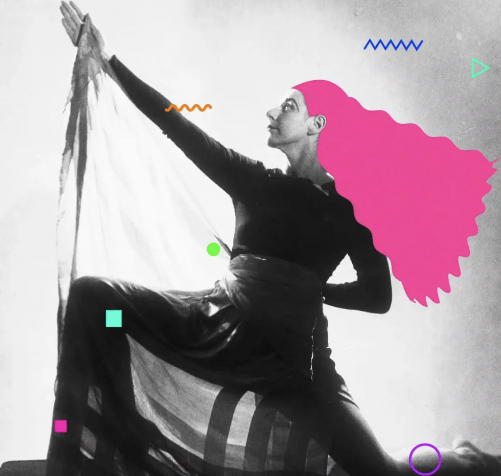 colorful hair collage animation