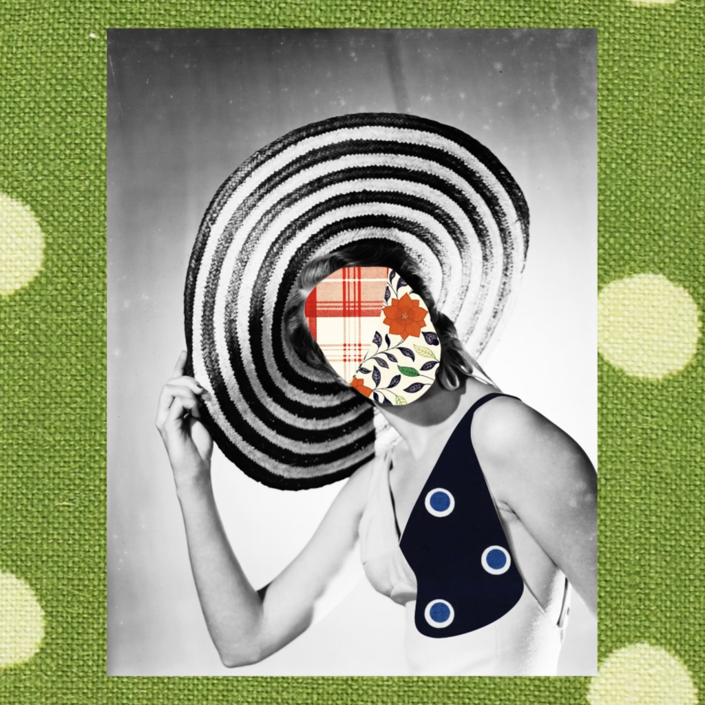 vintage fabric women collage animation